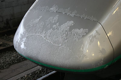 鼻先の雪